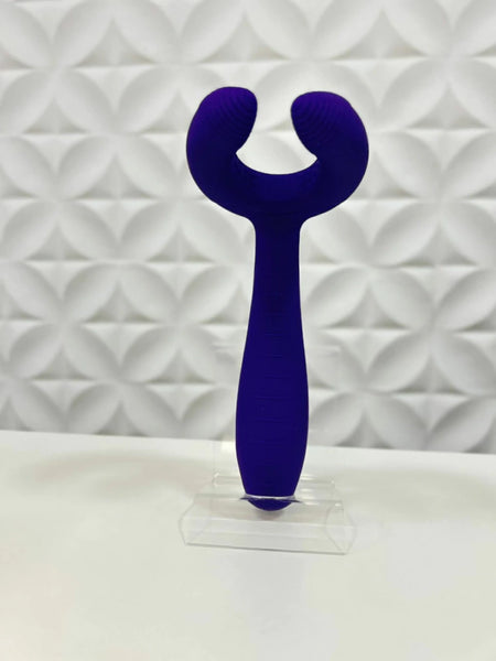 VIBRADOR DE PONTO G E CLITÓRIS COM ESTIMULADOR DE MAMILOS - ALWUP