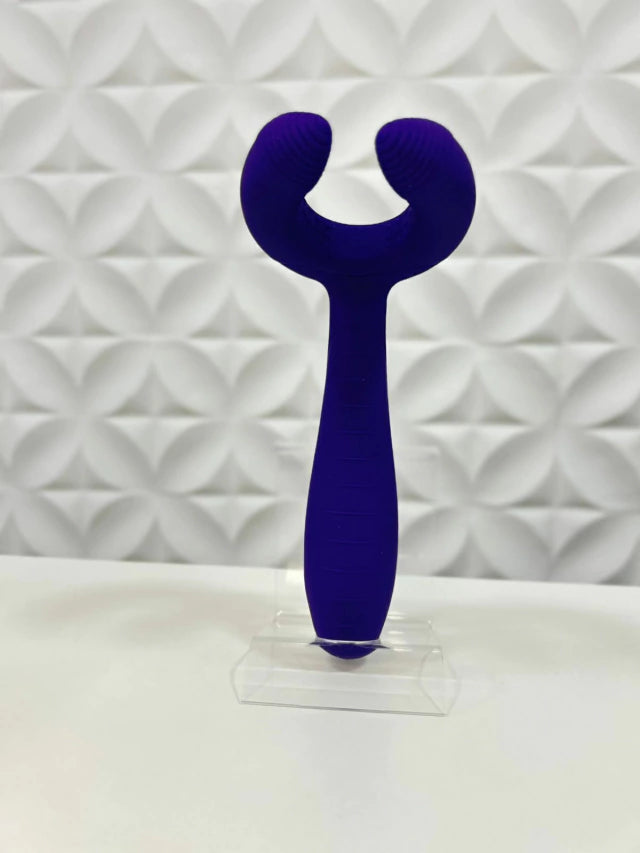 VIBRADOR DE PONTO G E CLITÓRIS COM ESTIMULADOR DE MAMILOS - ALWUP