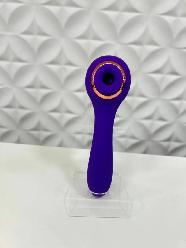 VIBRADOR DE PONTO G E CLITÓRIS COM PULSAÇÃO E LÍNGUA